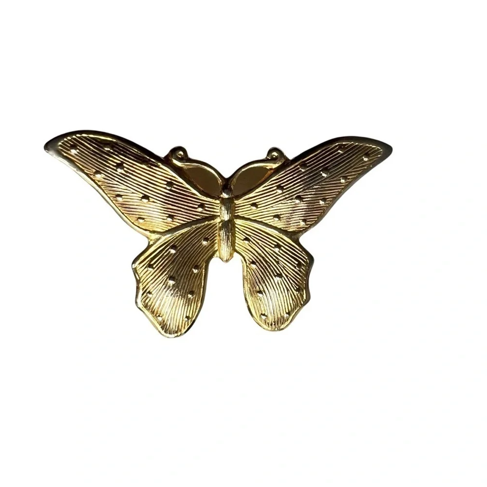 Vintage Gold Butterfly Brooch